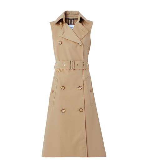 burberry sleevelesss trench dress|Cotton Linen Dress in Iron .